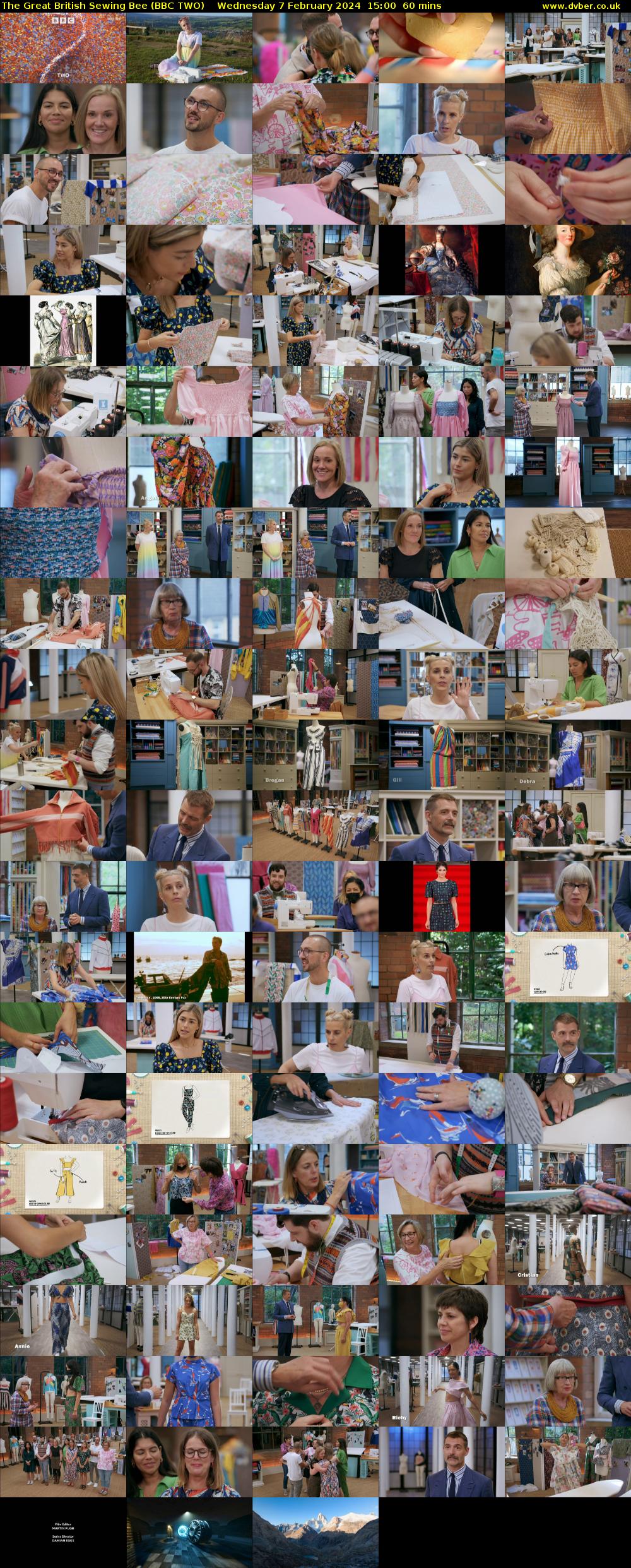 The Great British Sewing Bee (BBC TWO) Wednesday 7 February 2024 15:00 - 16:00