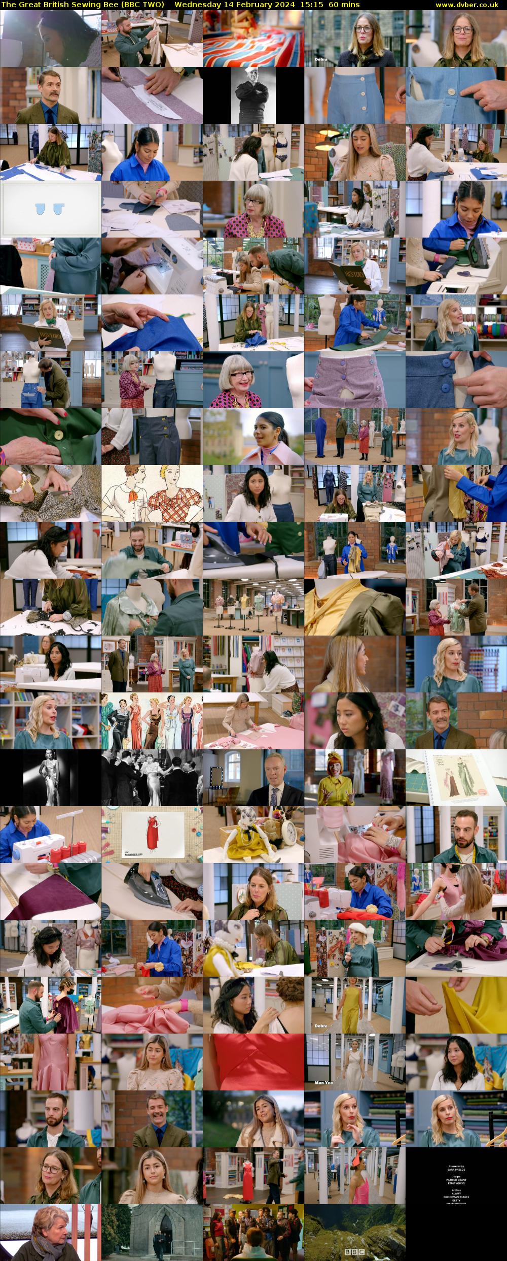 The Great British Sewing Bee (BBC TWO) Wednesday 14 February 2024 15:15 - 16:15