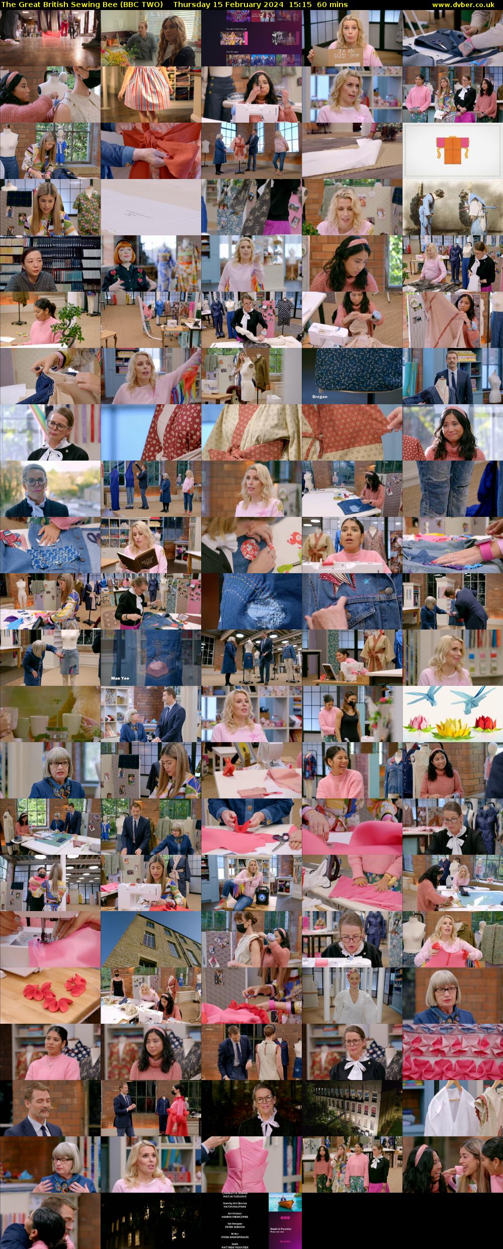 The Great British Sewing Bee (BBC TWO) Thursday 15 February 2024 15:15 - 16:15