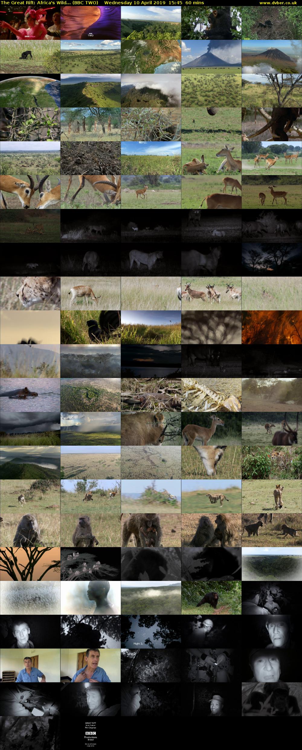 The Great Rift: Africa's Wild... (BBC TWO) Wednesday 10 April 2019 15:45 - 16:45