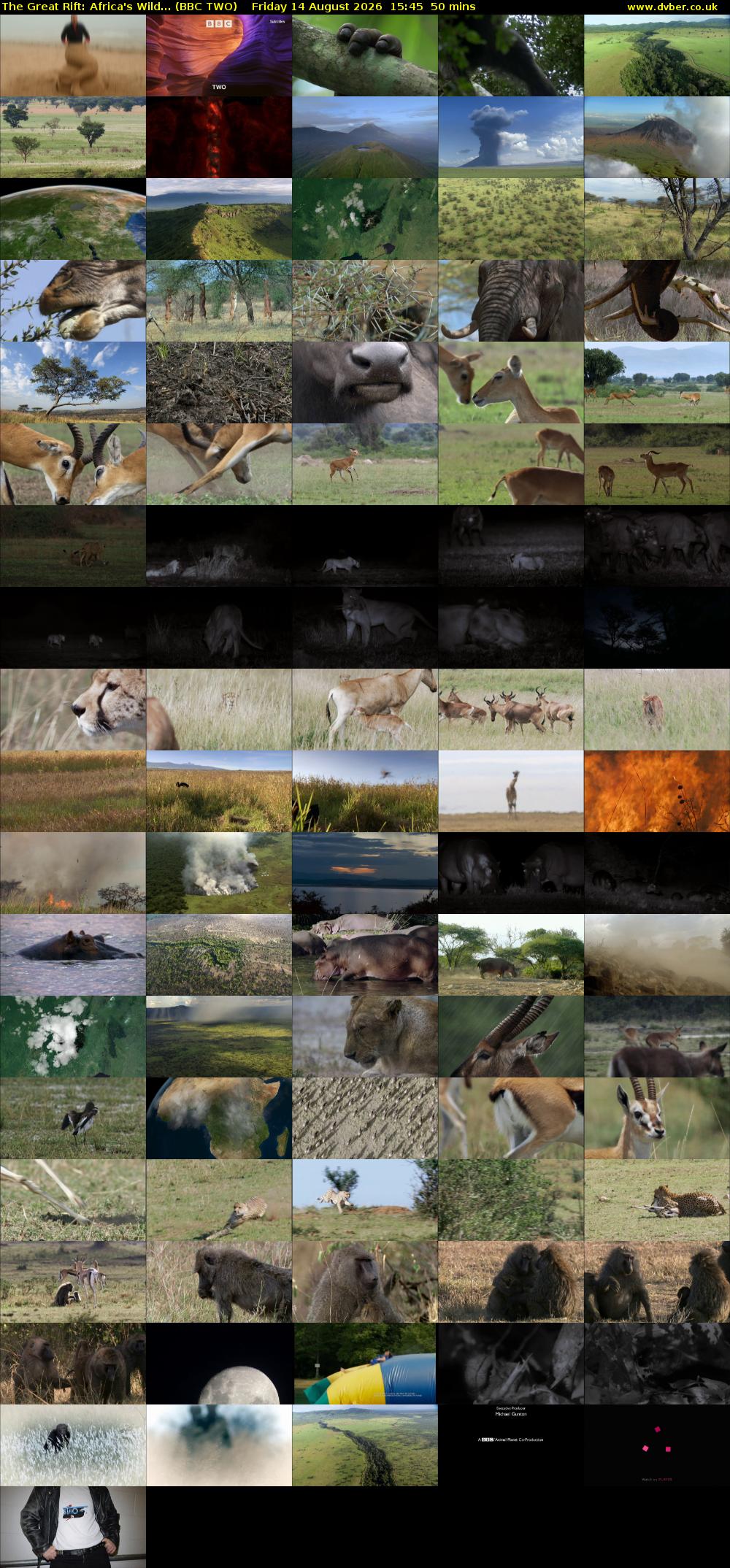 The Great Rift: Africa's Wild... (BBC TWO) Friday 14 August 2026 15:45 - 16:35