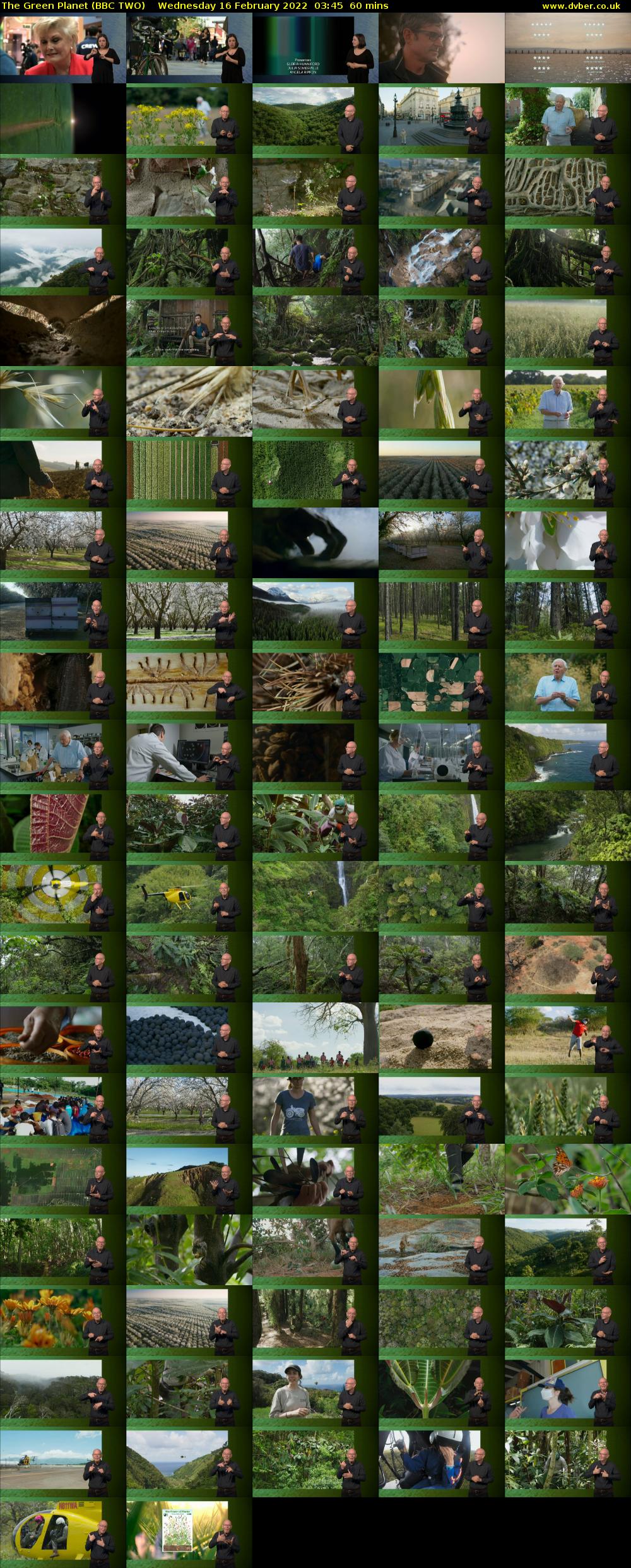 The Green Planet (BBC TWO) Wednesday 16 February 2022 03:45 - 04:45