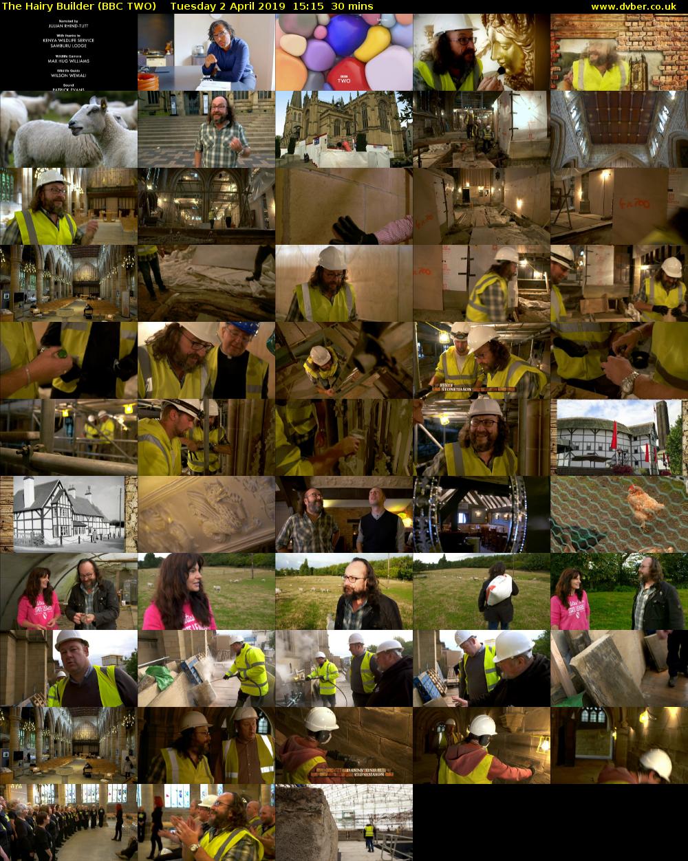 The Hairy Builder (BBC TWO) Tuesday 2 April 2019 15:15 - 15:45