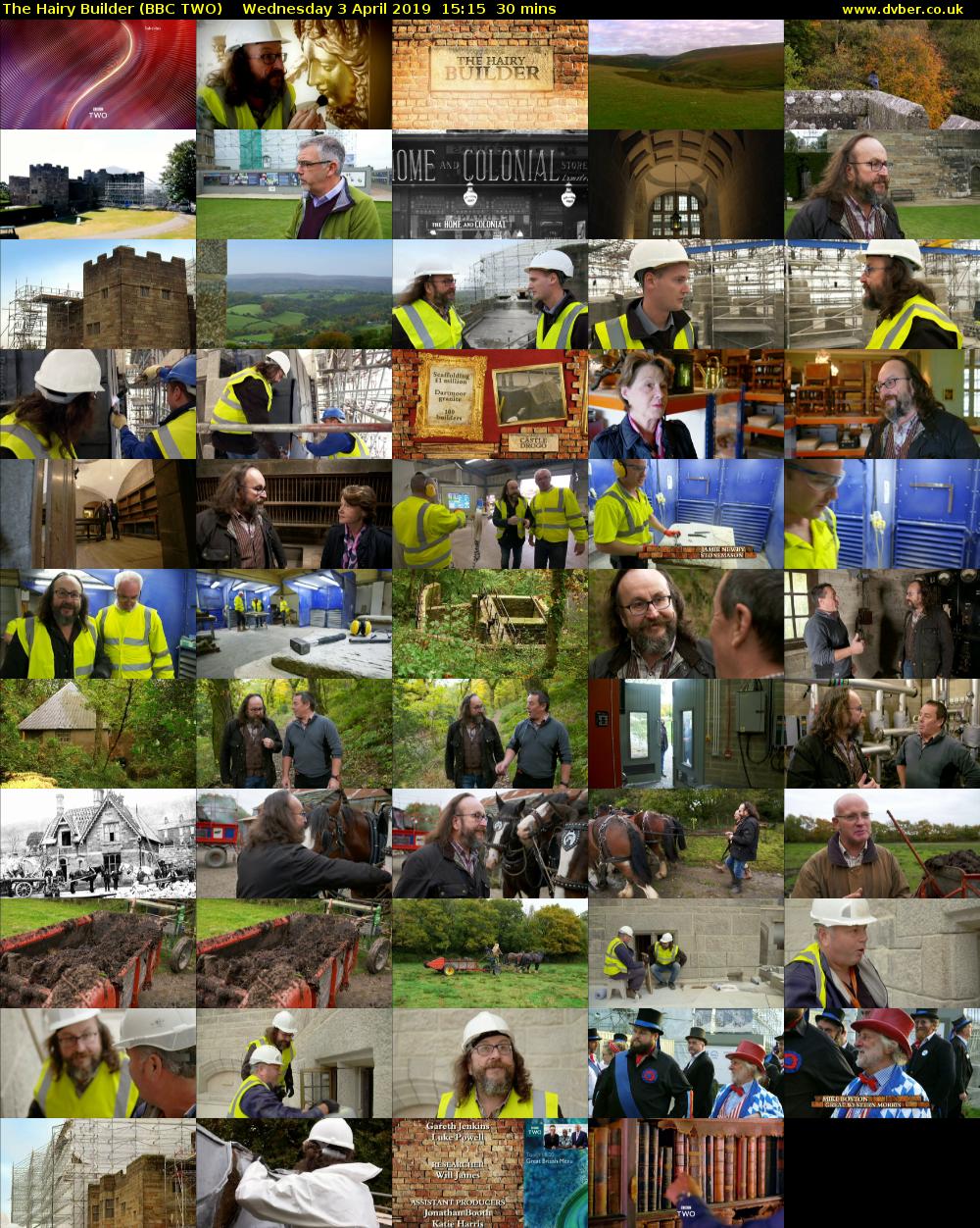 The Hairy Builder (BBC TWO) Wednesday 3 April 2019 15:15 - 15:45