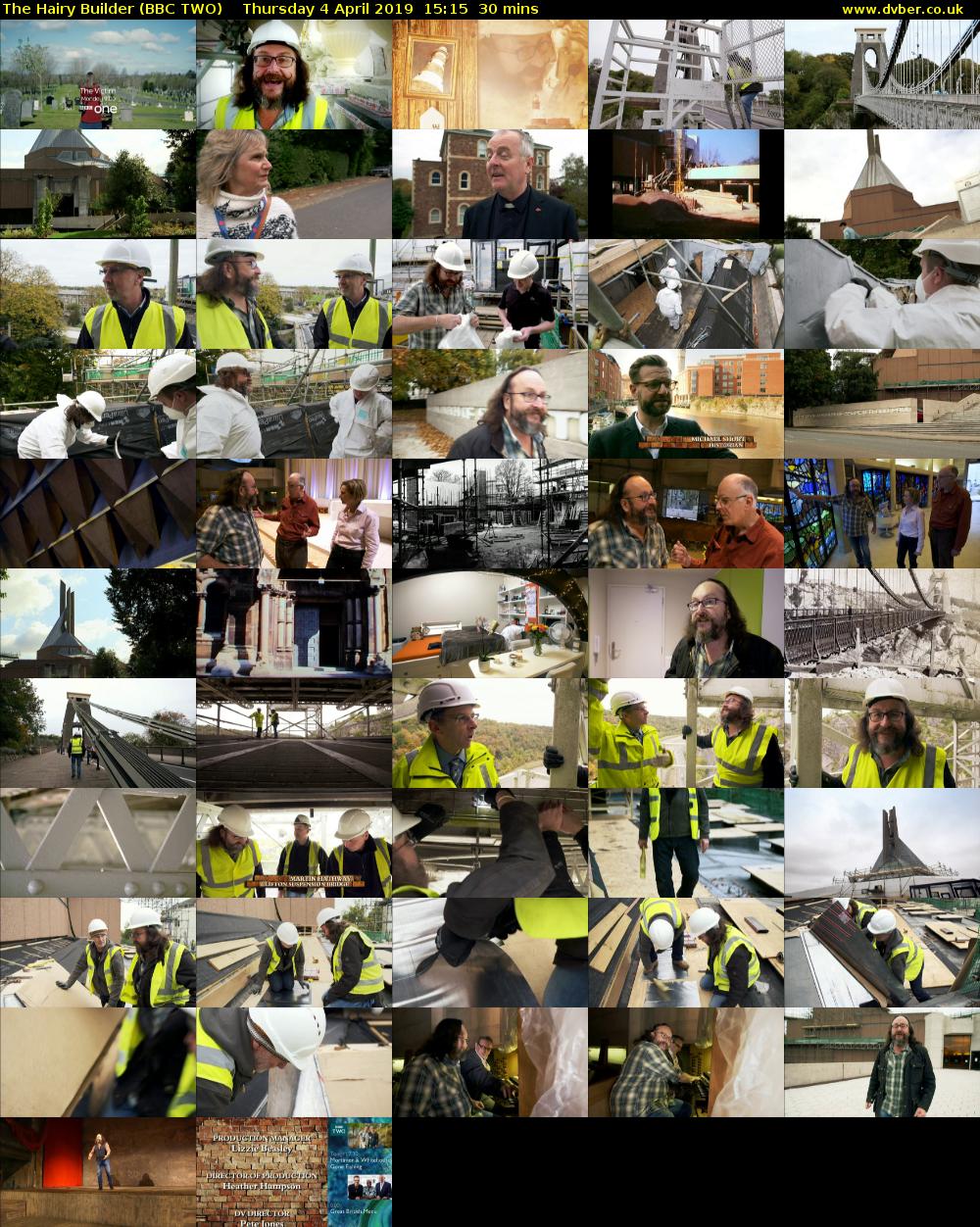 The Hairy Builder (BBC TWO) Thursday 4 April 2019 15:15 - 15:45