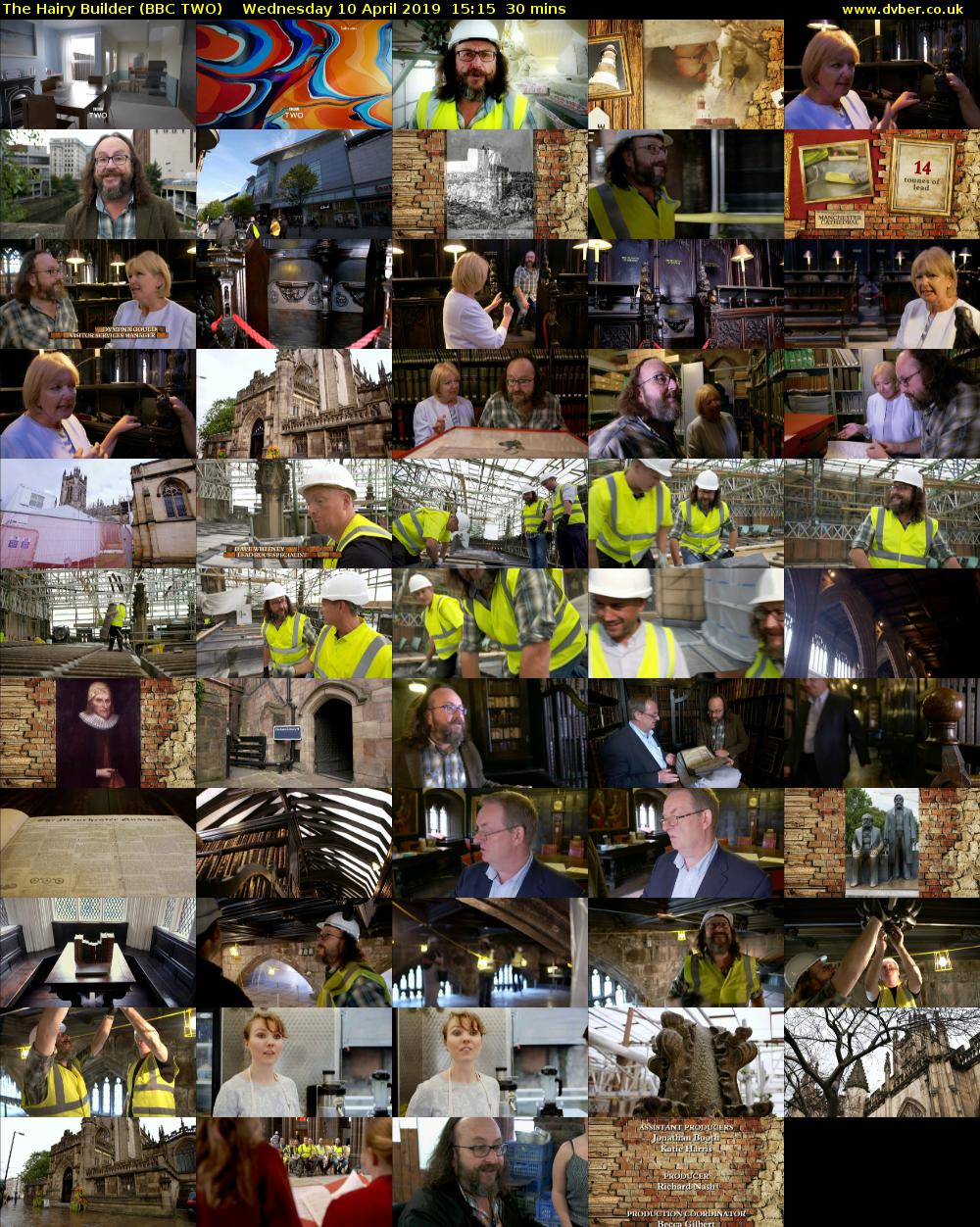 The Hairy Builder (BBC TWO) Wednesday 10 April 2019 15:15 - 15:45