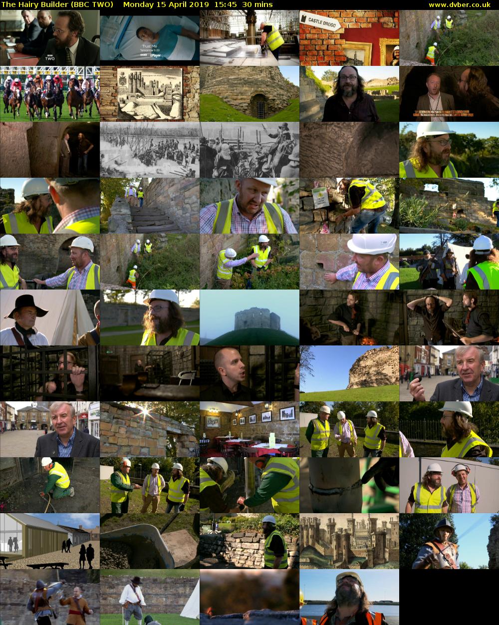 The Hairy Builder (BBC TWO) Monday 15 April 2019 15:45 - 16:15