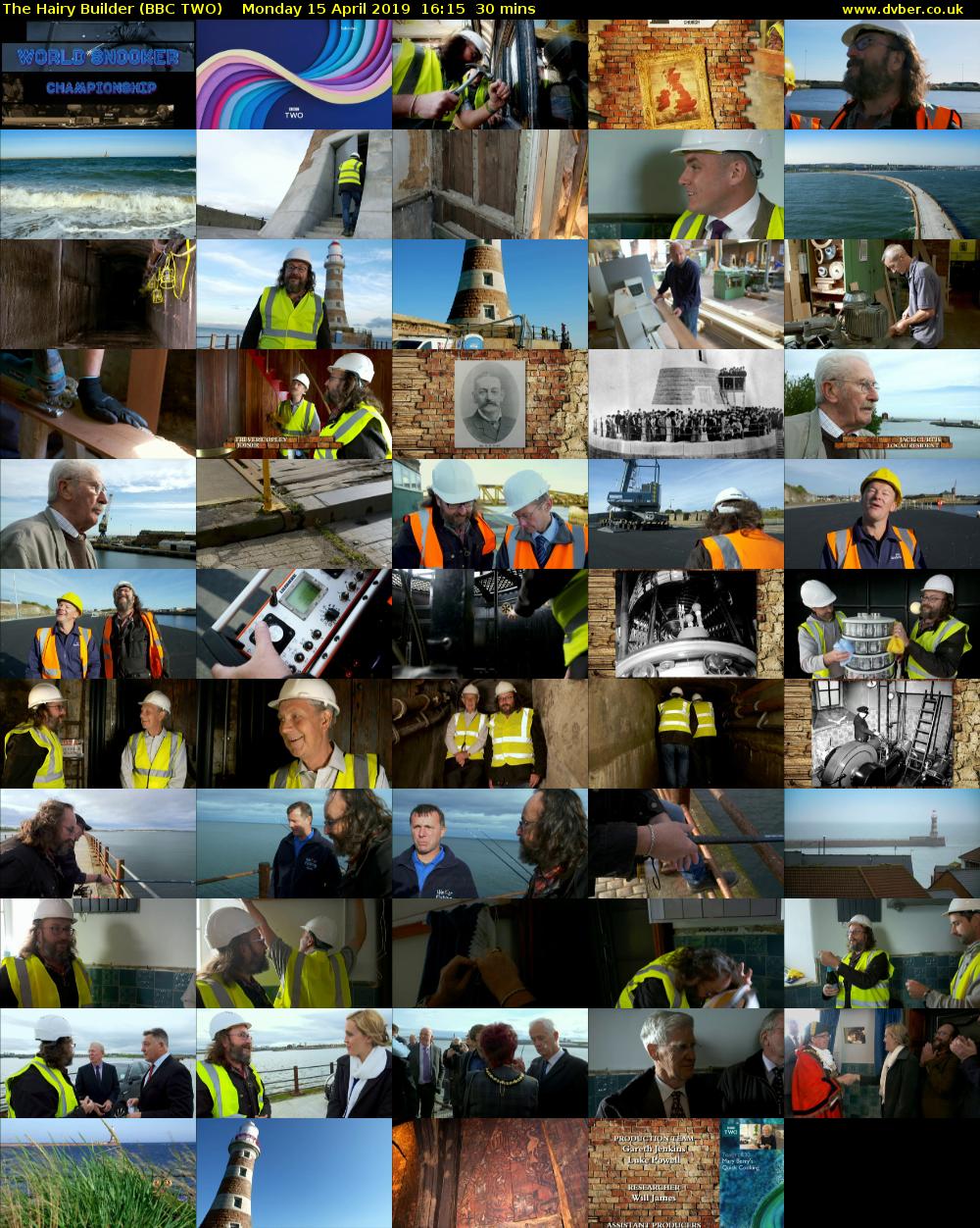 The Hairy Builder (BBC TWO) Monday 15 April 2019 16:15 - 16:45