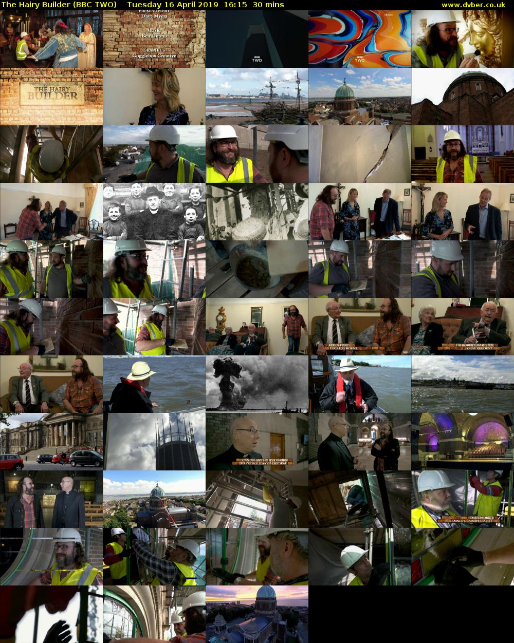 The Hairy Builder (BBC TWO) Tuesday 16 April 2019 16:15 - 16:45