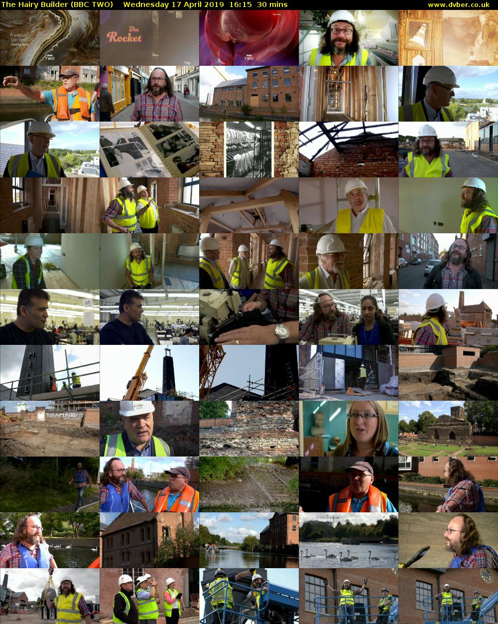 The Hairy Builder (BBC TWO) Wednesday 17 April 2019 16:15 - 16:45
