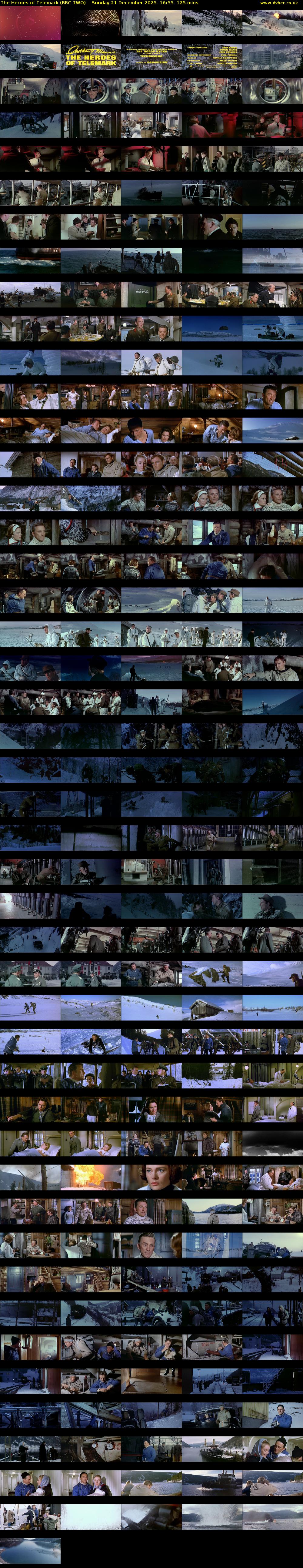 The Heroes of Telemark (BBC TWO) Sunday 21 December 2025 16:55 - 19:00