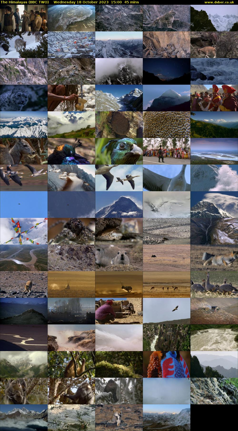 The Himalayas (BBC TWO) Wednesday 18 October 2023 15:00 - 15:45