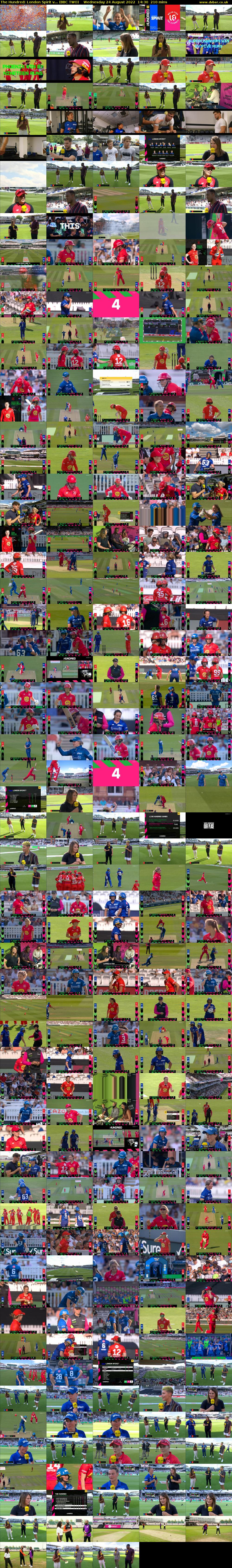 The Hundred: London Spirit v... (BBC TWO) Wednesday 24 August 2022 14:30 - 18:00