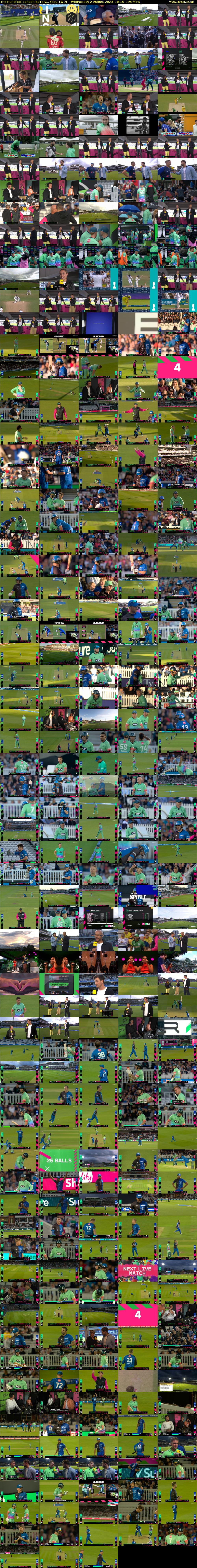The Hundred: London Spirit v... (BBC TWO) Wednesday 2 August 2023 18:15 - 21:30