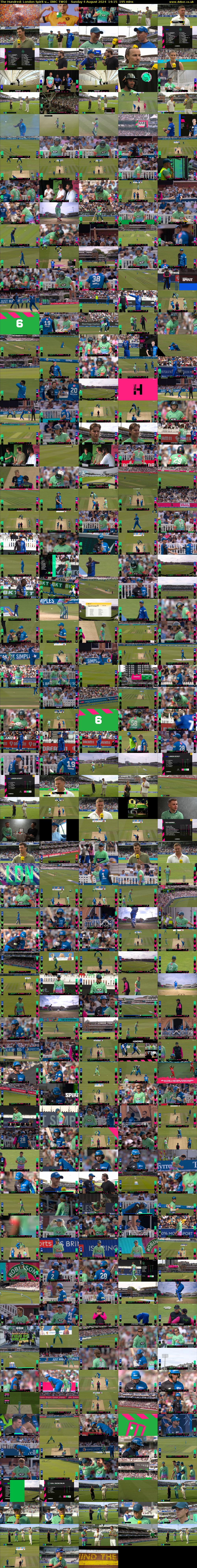 The Hundred: London Spirit v... (BBC TWO) Sunday 4 August 2024 14:15 - 17:30