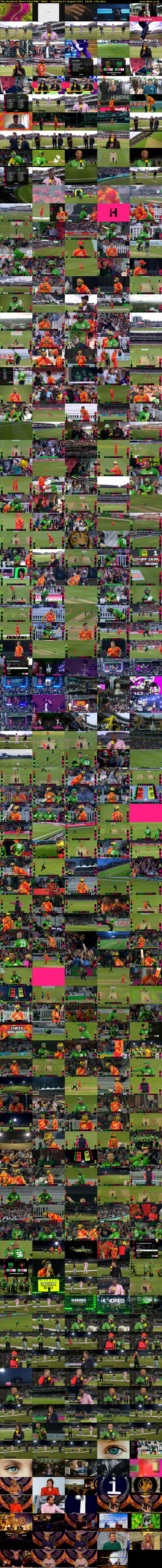 The Hundred: Men's Final (BBC TWO) Saturday 21 August 2021 18:00 - 22:00