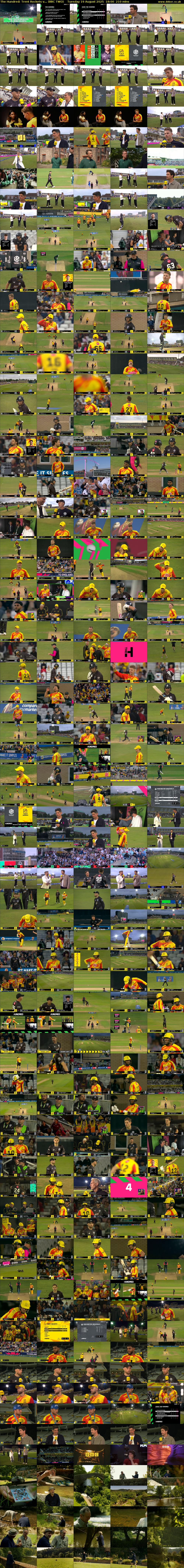 The Hundred: Trent Rockets v... (BBC TWO) Tuesday 19 August 2025 18:00 - 21:30