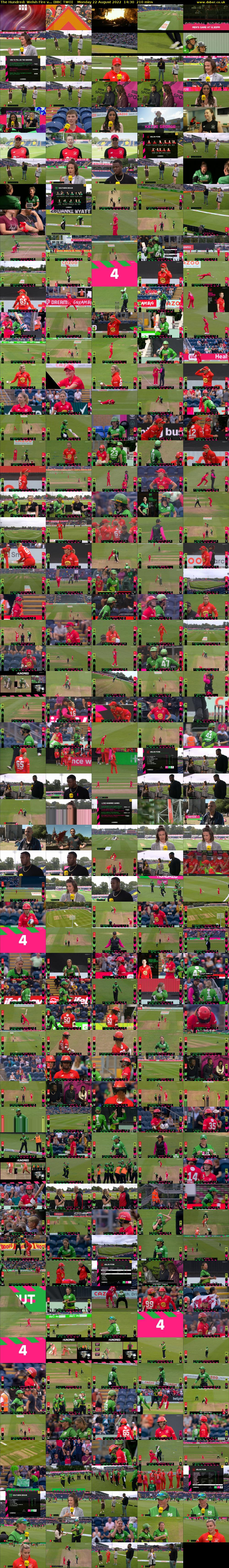 The Hundred: Welsh Fire v... (BBC TWO) Monday 22 August 2022 14:30 - 18:00