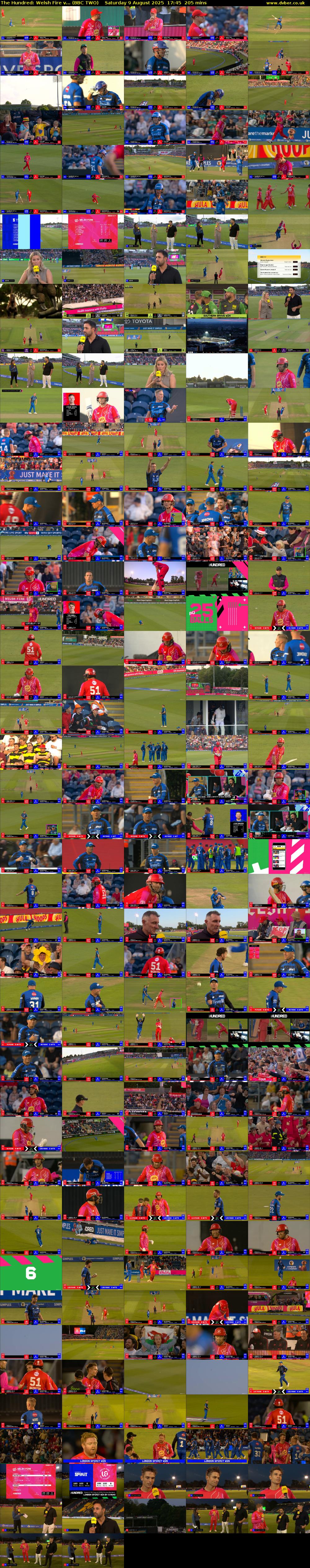The Hundred: Welsh Fire v... (BBC TWO) Saturday 9 August 2025 17:45 - 21:10