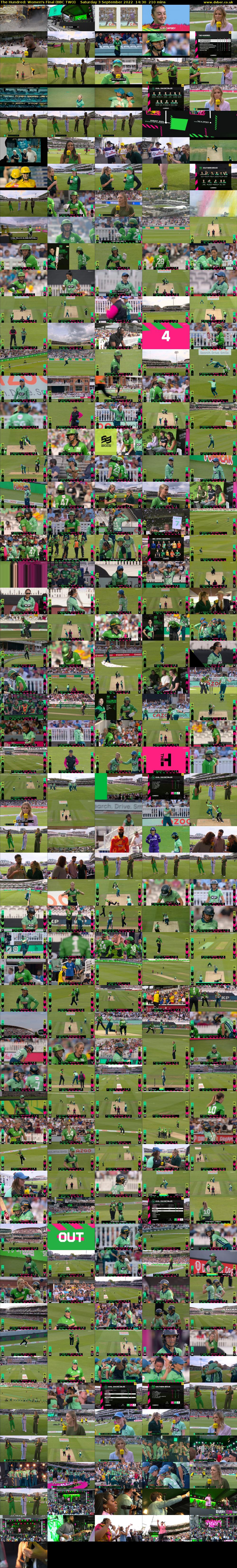 The Hundred: Women's Final (BBC TWO) Saturday 3 September 2022 14:30 - 18:00