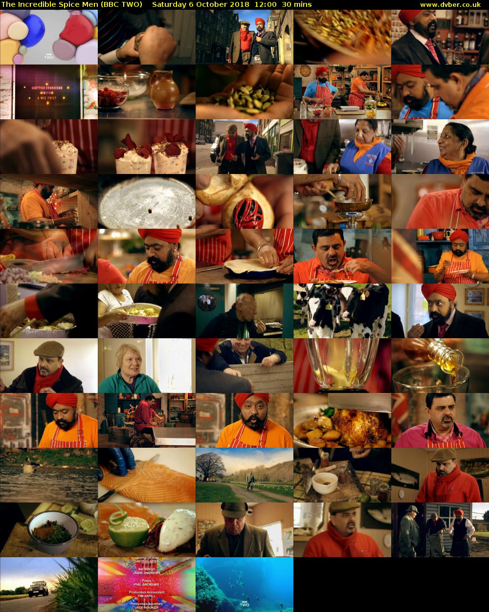 The Incredible Spice Men (BBC TWO) Saturday 6 October 2018 12:00 - 12:30