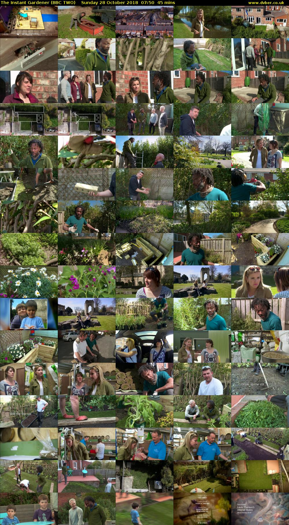 The Instant Gardener (BBC TWO) Sunday 28 October 2018 07:50 - 08:35