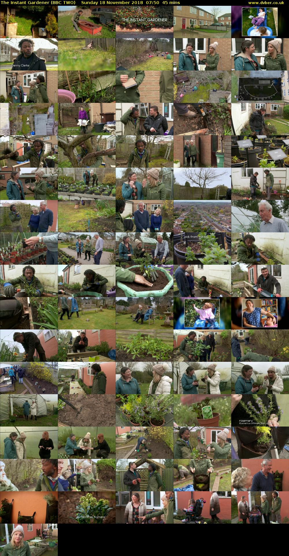 The Instant Gardener (BBC TWO) Sunday 18 November 2018 07:50 - 08:35