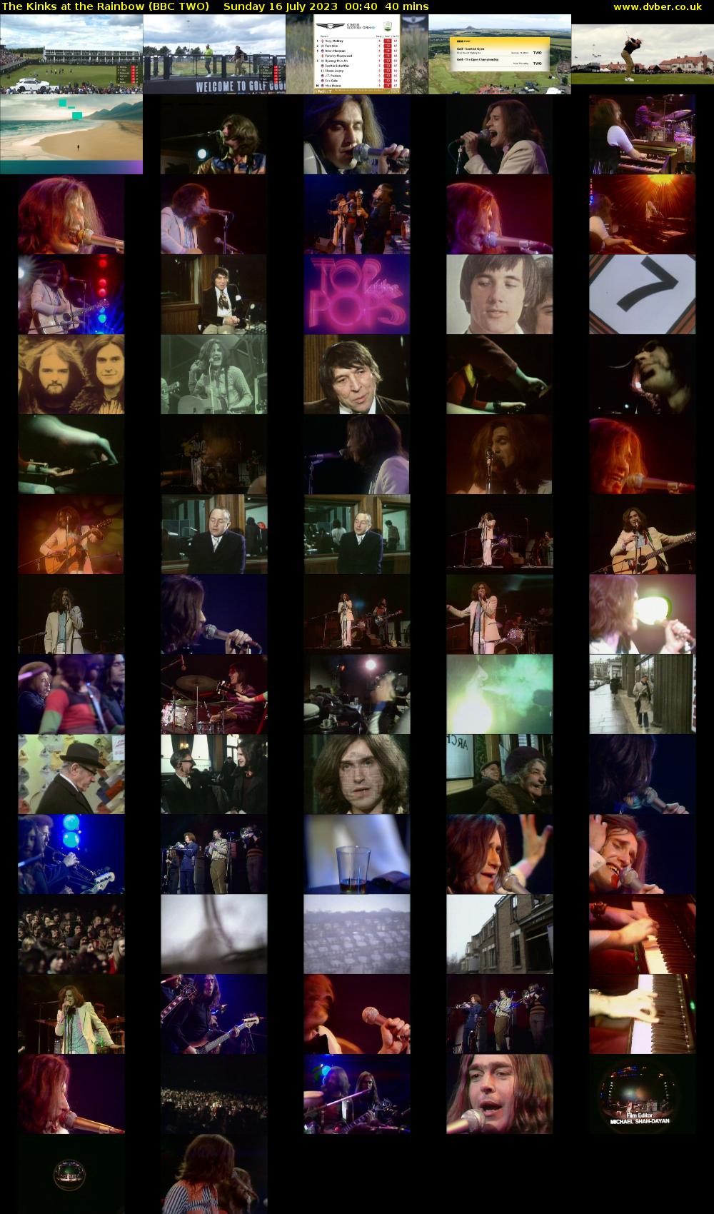 The Kinks at the Rainbow (BBC TWO) Sunday 16 July 2023 00:40 - 01:20