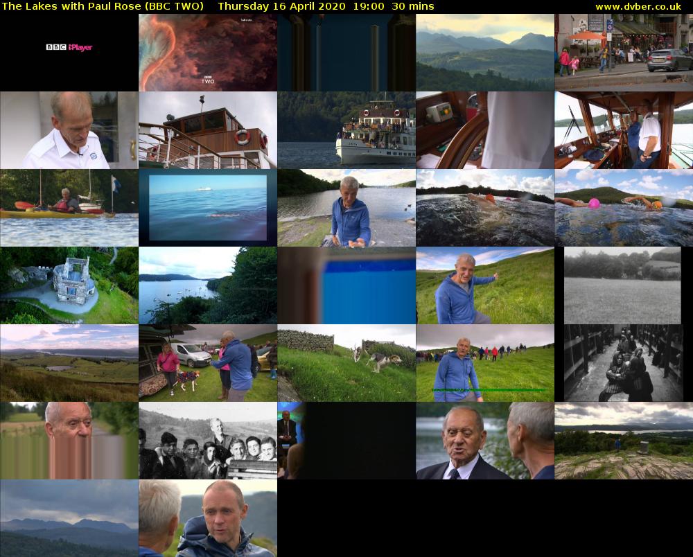 The Lakes with Paul Rose (BBC TWO) Thursday 16 April 2020 19:00 - 19:30