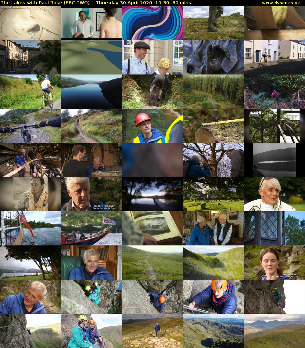 The Lakes with Paul Rose (BBC TWO) Thursday 30 April 2020 19:30 - 20:00