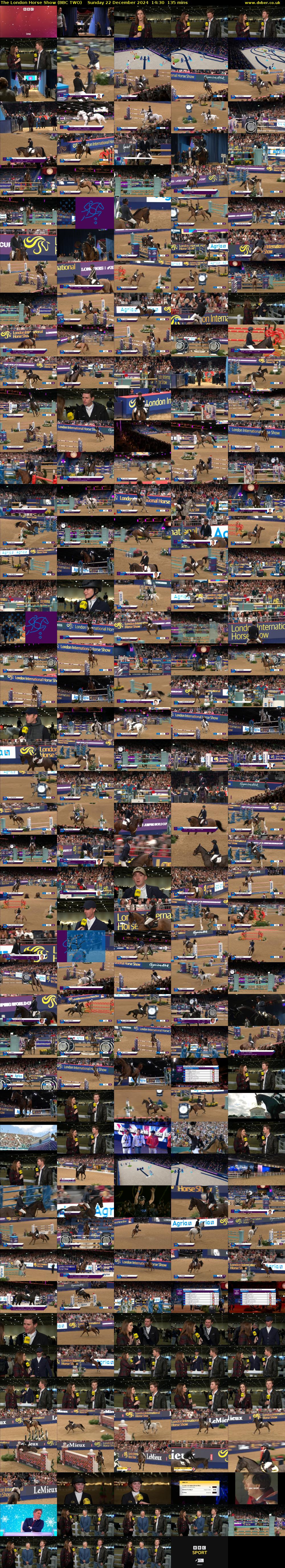 The London Horse Show (BBC TWO) Sunday 22 December 2024 14:30 - 16:45