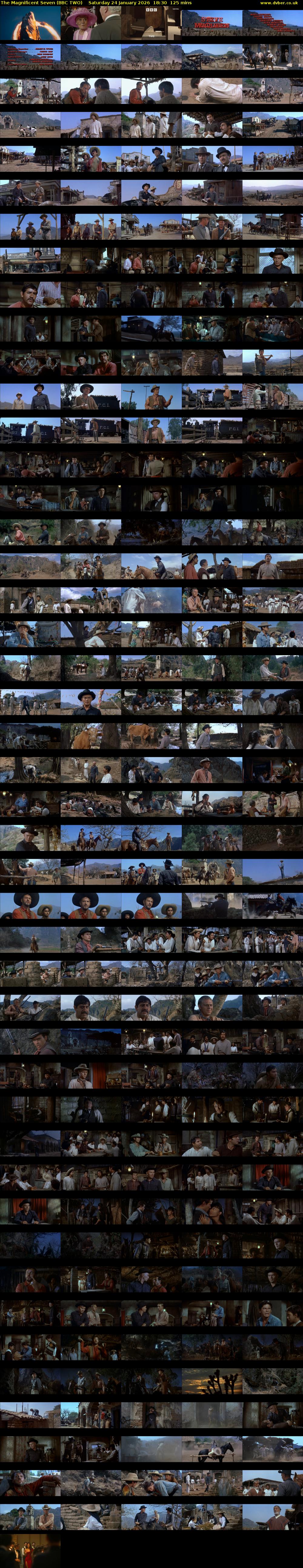 The Magnificent Seven (BBC TWO) Saturday 24 January 2026 18:30 - 20:35