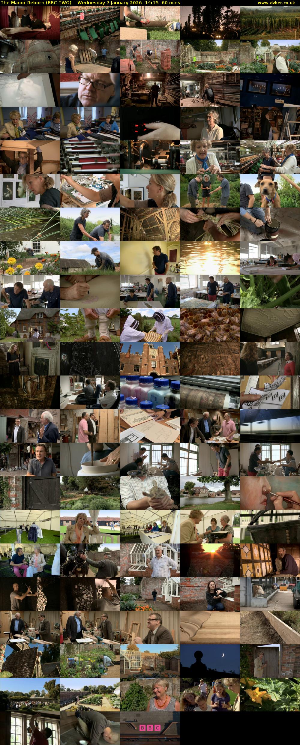 The Manor Reborn (BBC TWO) Wednesday 7 January 2026 14:15 - 15:15