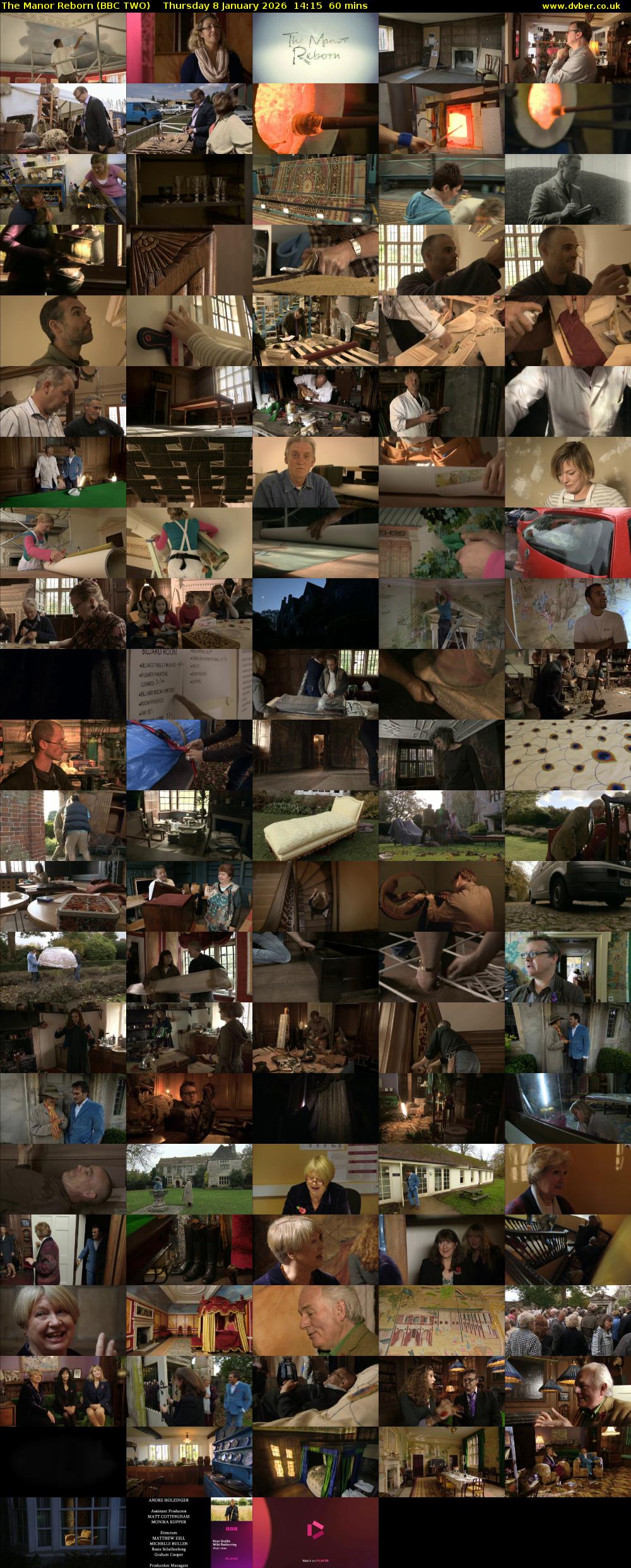 The Manor Reborn (BBC TWO) Thursday 8 January 2026 14:15 - 15:15