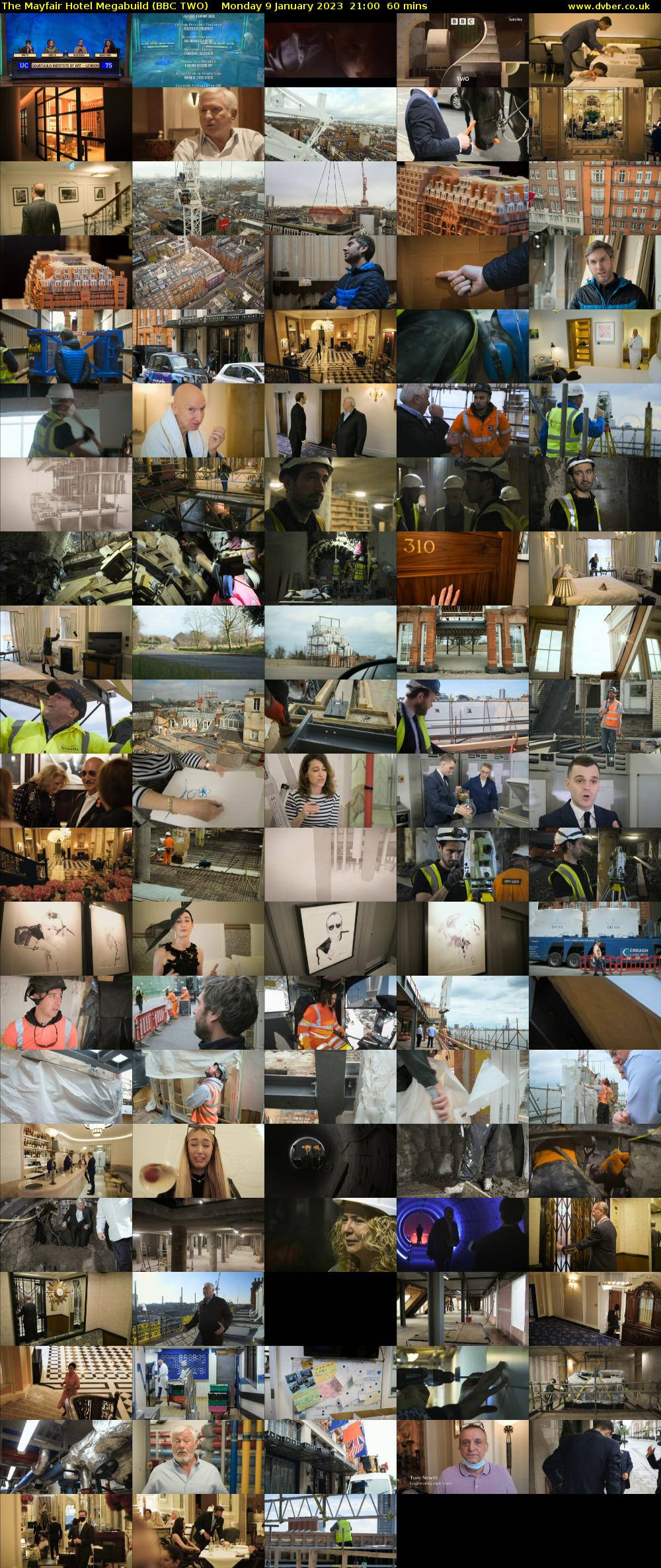 The Mayfair Hotel Megabuild (BBC TWO) Monday 9 January 2023 21:00 - 22:00