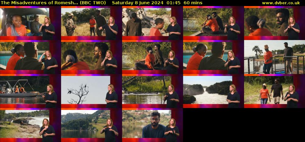 The Misadventures of Romesh... (BBC TWO) Saturday 8 June 2024 01:45 - 02:45