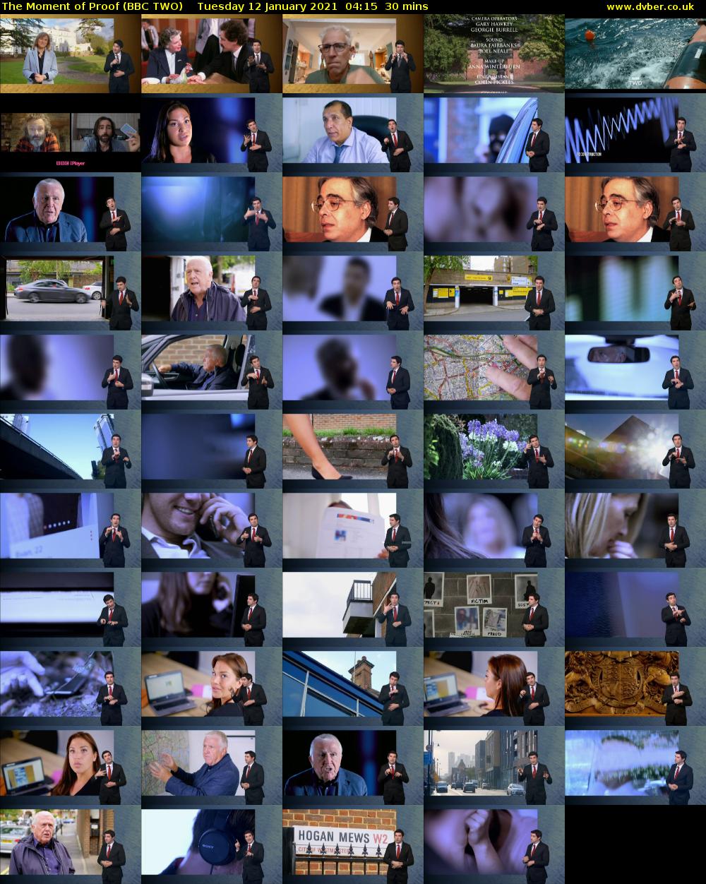 The Moment of Proof (BBC TWO) Tuesday 12 January 2021 04:15 - 04:45