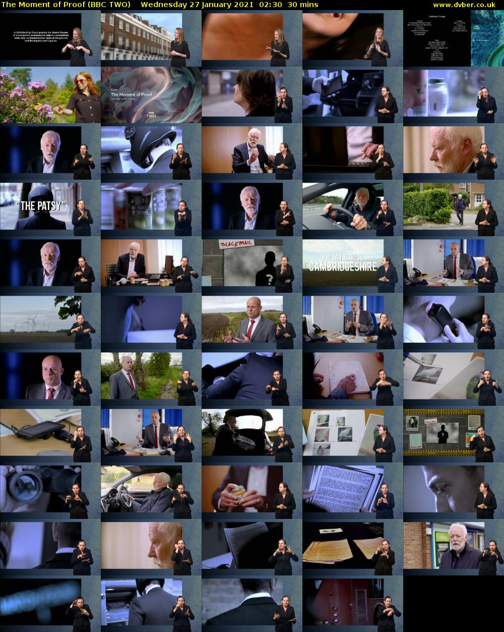 The Moment of Proof (BBC TWO) Wednesday 27 January 2021 02:30 - 03:00