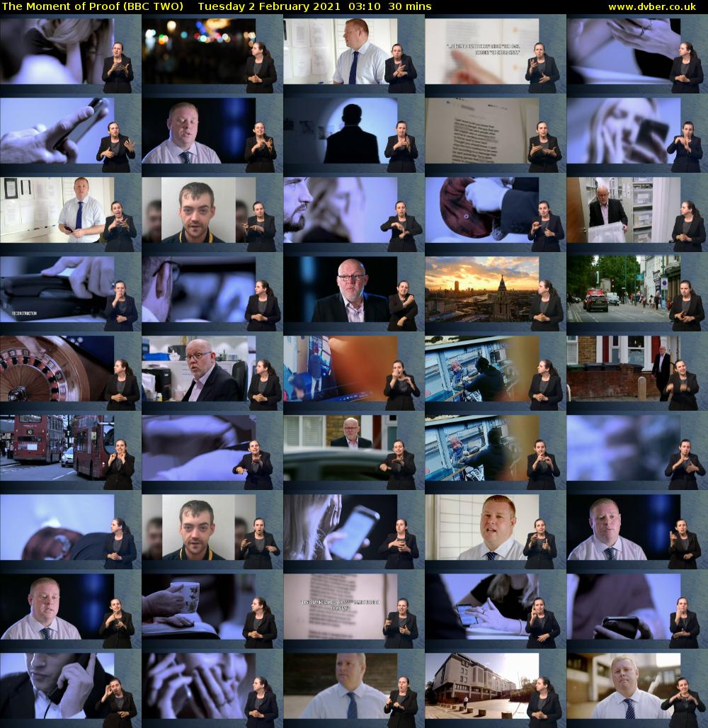The Moment of Proof (BBC TWO) Tuesday 2 February 2021 03:10 - 03:40