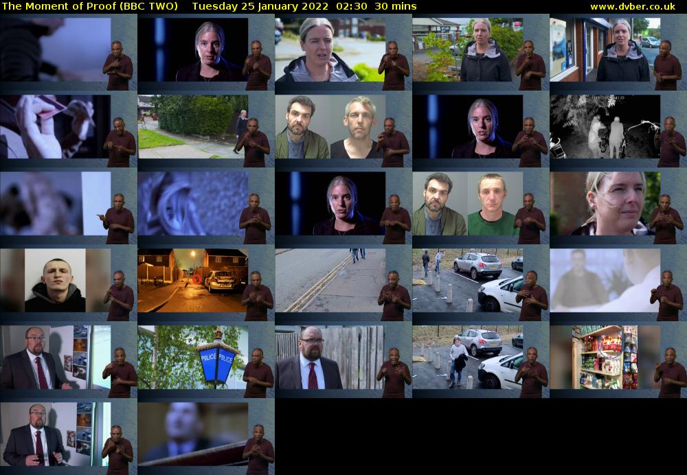 The Moment of Proof (BBC TWO) Tuesday 25 January 2022 02:30 - 03:00