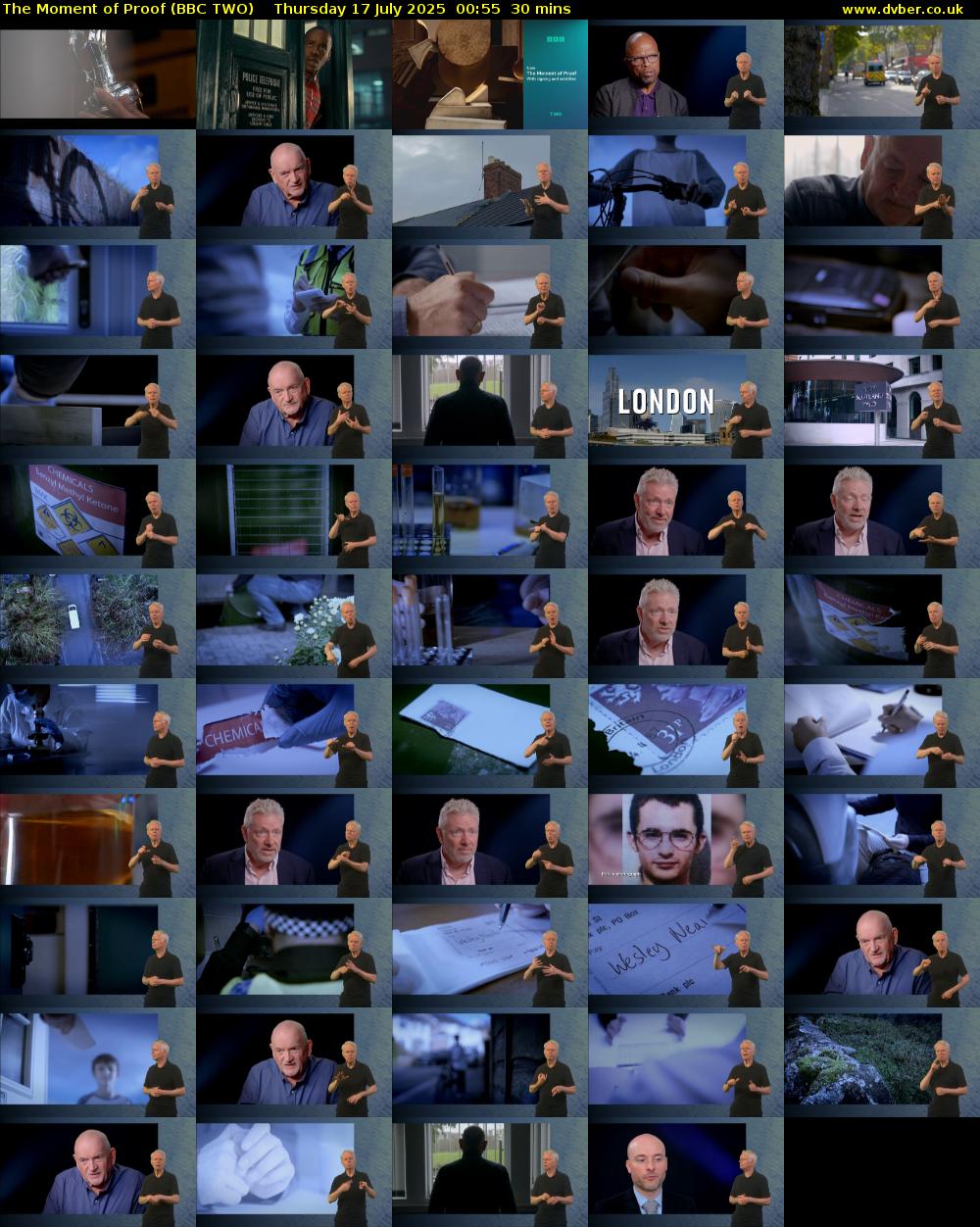 The Moment of Proof (BBC TWO) Thursday 17 July 2025 00:55 - 01:25