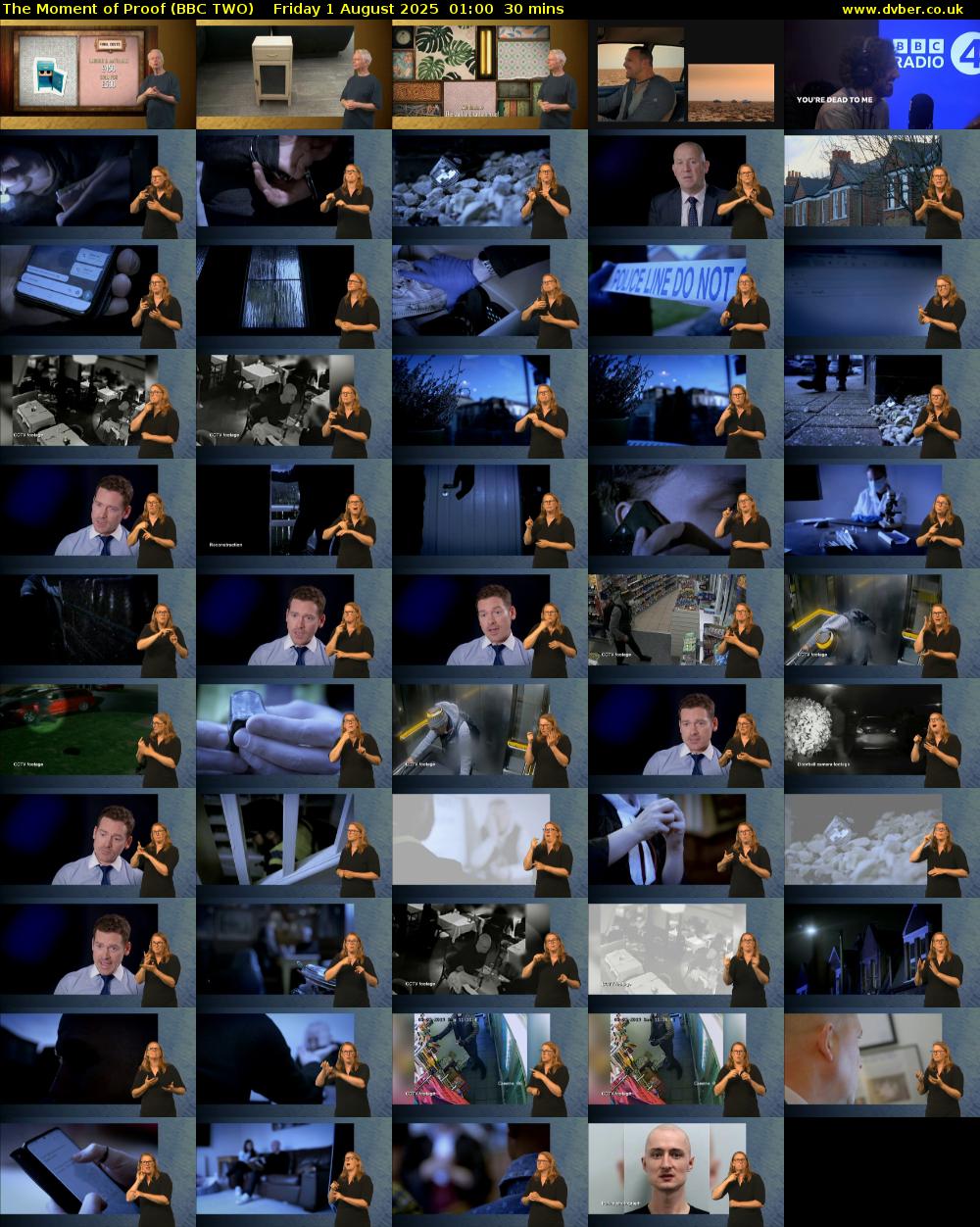 The Moment of Proof (BBC TWO) Friday 1 August 2025 01:00 - 01:30