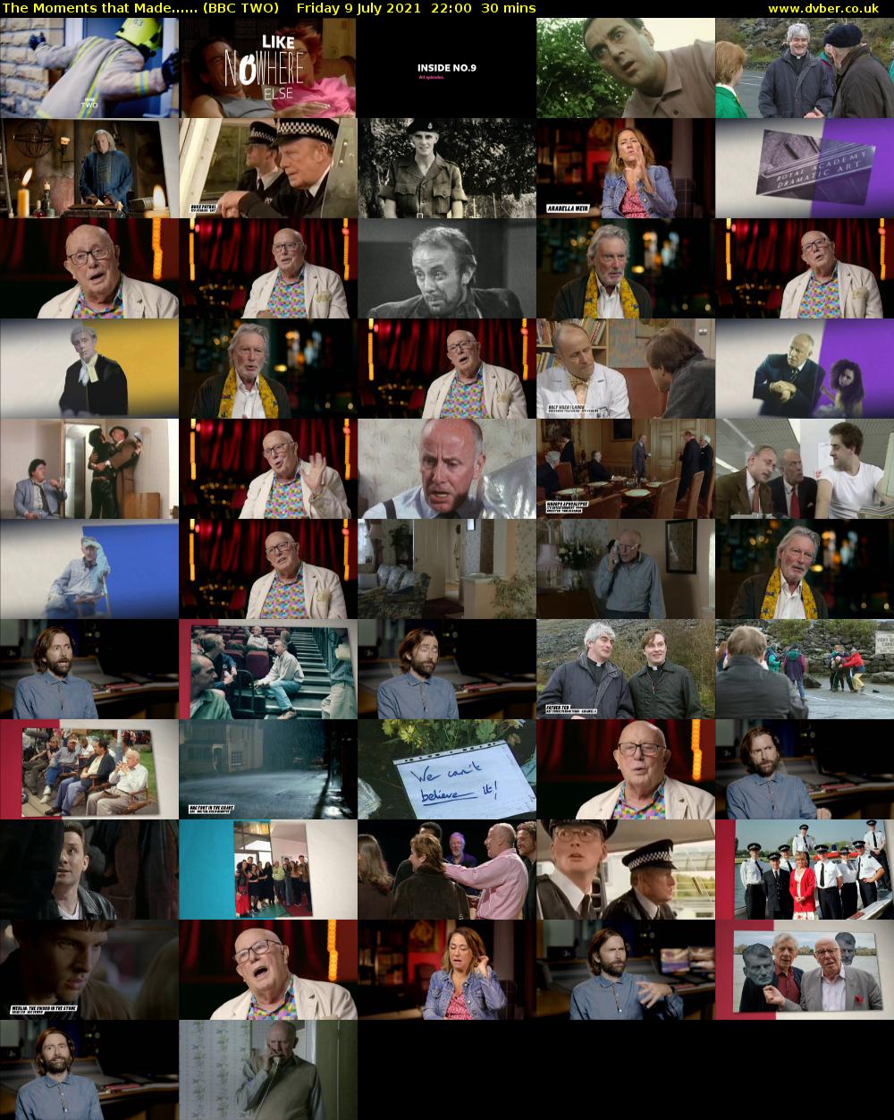 The Moments that Made...... (BBC TWO) Friday 9 July 2021 22:00 - 22:30