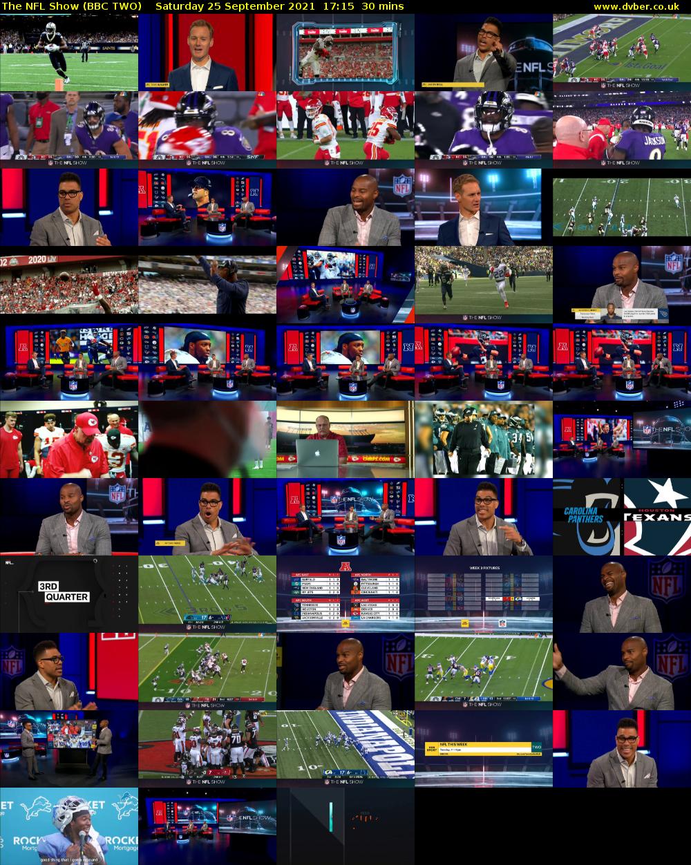 The NFL Show (BBC TWO) Saturday 25 September 2021 17:15 - 17:45