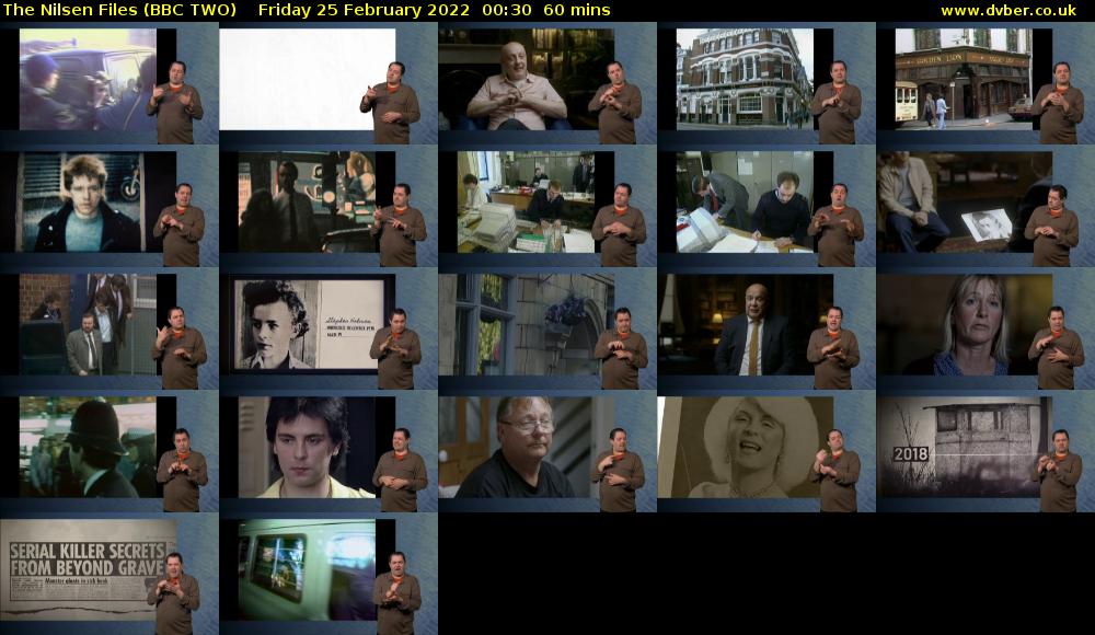 The Nilsen Files (BBC TWO) Friday 25 February 2022 00:30 - 01:30