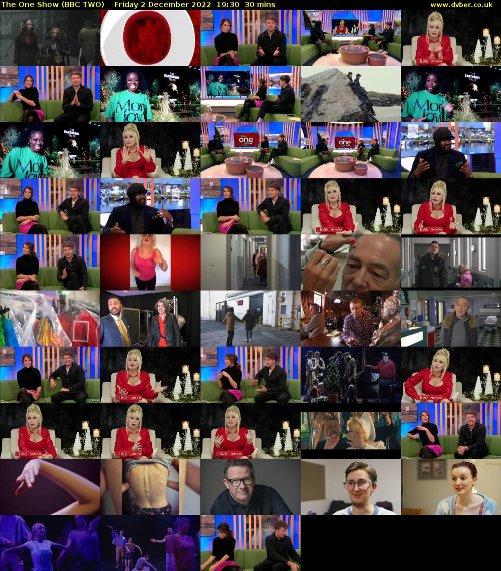 The One Show (BBC TWO) Friday 2 December 2022 19:30 - 20:00