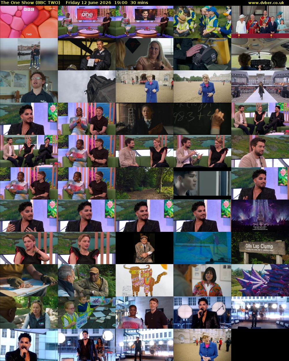 The One Show (BBC TWO) Friday 12 June 2026 19:00 - 19:30
