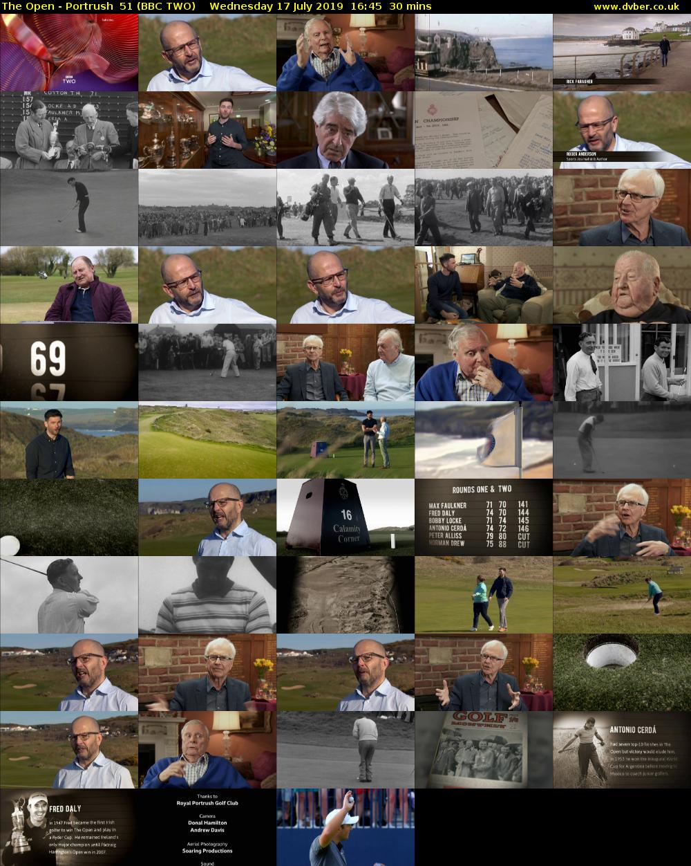 The Open - Portrush 51 (BBC TWO) Wednesday 17 July 2019 16:45 - 17:15