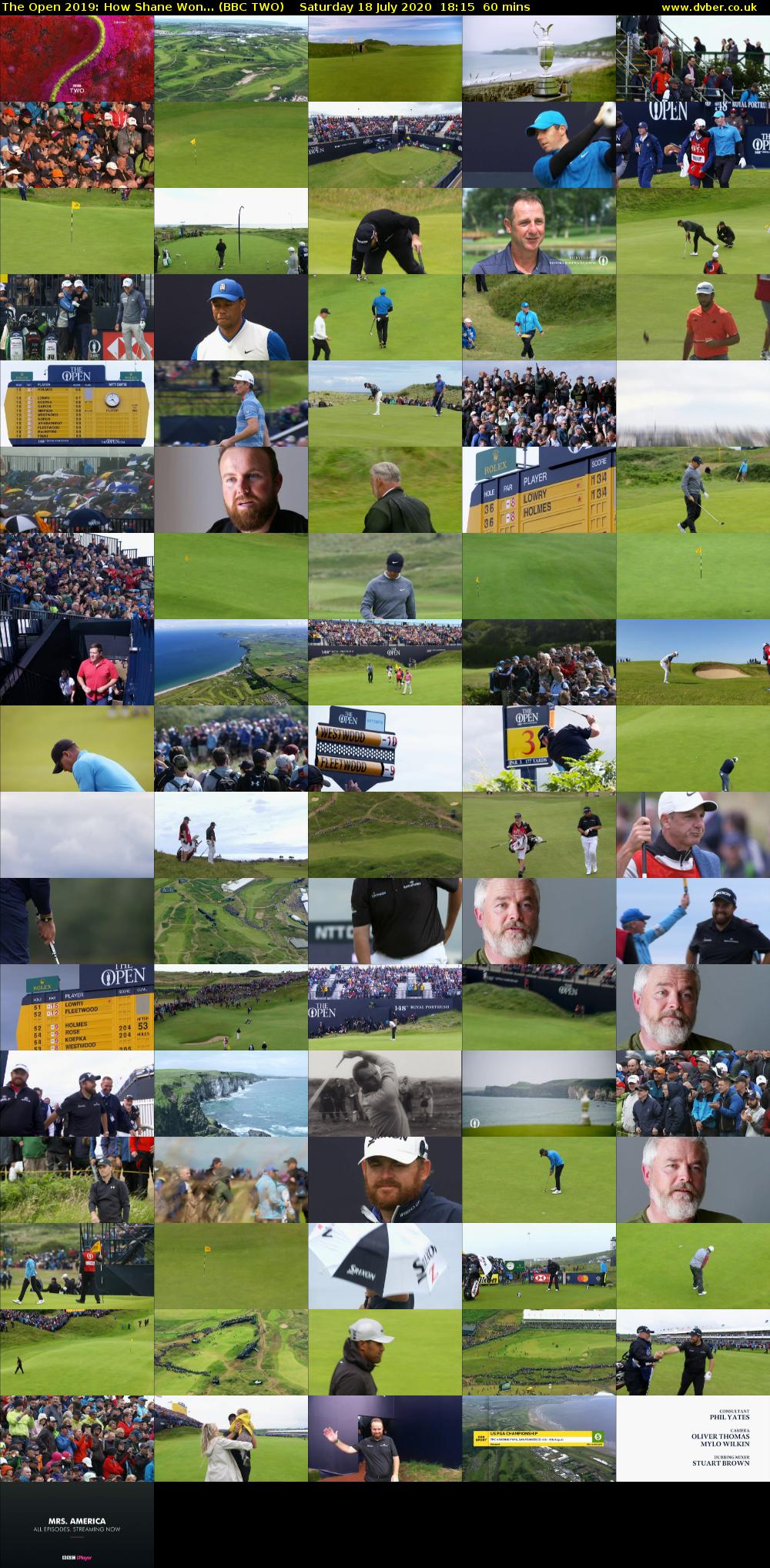 The Open 2019: How Shane Won... (BBC TWO) Saturday 18 July 2020 18:15 - 19:15