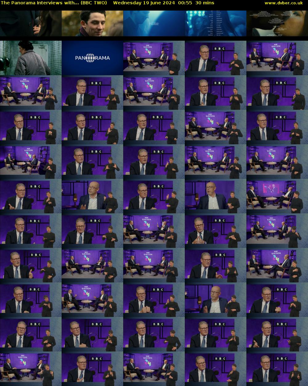 The Panorama Interviews with... (BBC TWO) Wednesday 19 June 2024 00:55 - 01:25